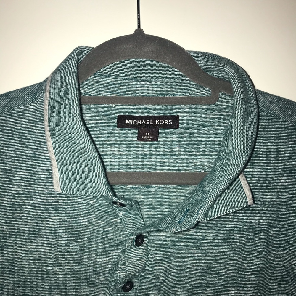 Green mens Michael Kors polo. Size XL